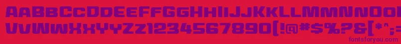 Mecheffects2bbReg Font – Purple Fonts on Red Background