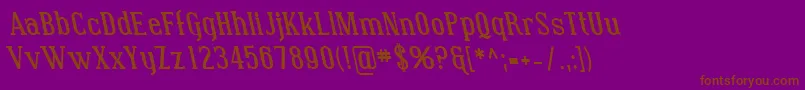 SfcovingtonrevBolditalic Font – Brown Fonts on Purple Background