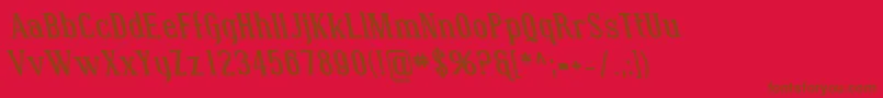 SfcovingtonrevBolditalic Font – Brown Fonts on Red Background
