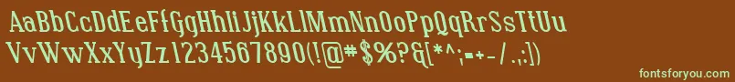 SfcovingtonrevBolditalic Font – Green Fonts on Brown Background