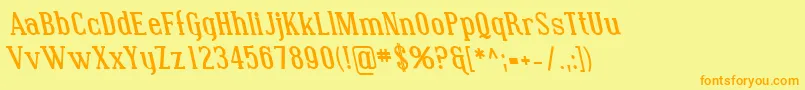 SfcovingtonrevBolditalic Font – Orange Fonts on Yellow Background