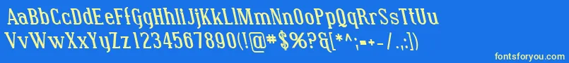 SfcovingtonrevBolditalic Font – Yellow Fonts on Blue Background