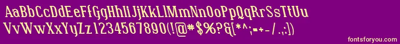 SfcovingtonrevBolditalic Font – Yellow Fonts on Purple Background