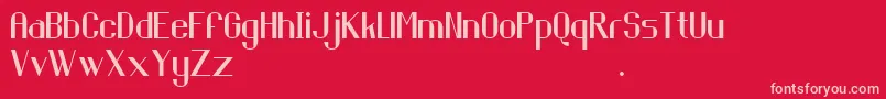 Piringhitam Font – Pink Fonts on Red Background