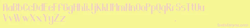 Piringhitam Font – Pink Fonts on Yellow Background