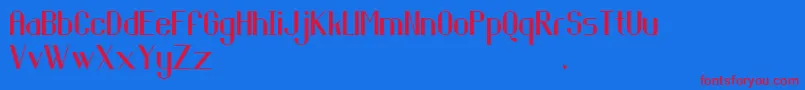 Piringhitam Font – Red Fonts on Blue Background