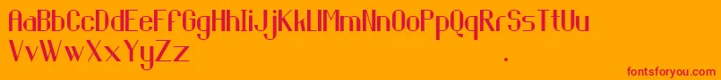Piringhitam Font – Red Fonts on Orange Background