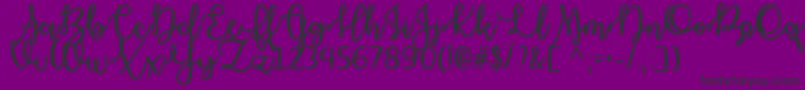 OctoberMoonOtf-fontti – mustat fontit violetilla taustalla