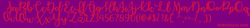 OctoberMoonOtf Font – Red Fonts on Purple Background