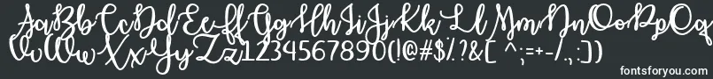 OctoberMoonOtf-fontti – valkoiset fontit mustalla taustalla