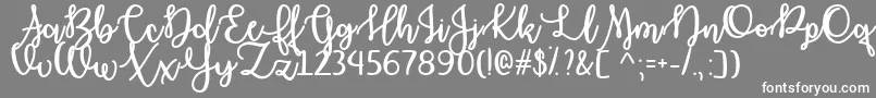 OctoberMoonOtf Font – White Fonts on Gray Background