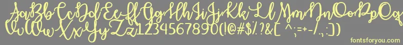 OctoberMoonOtf Font – Yellow Fonts on Gray Background