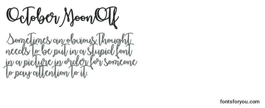 Schriftart OctoberMoonOtf