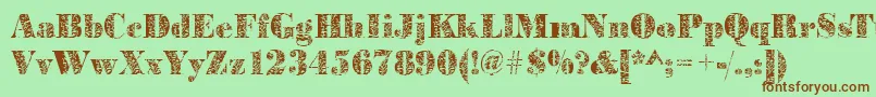 Bodoniplant2Regular Font – Brown Fonts on Green Background