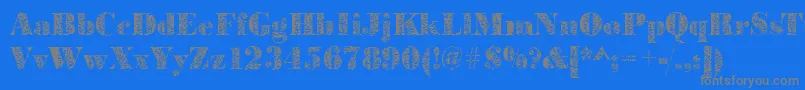 Bodoniplant2Regular Font – Gray Fonts on Blue Background