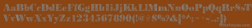 Bodoniplant2Regular Font – Gray Fonts on Brown Background