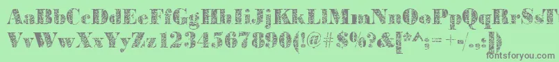 Bodoniplant2Regular Font – Gray Fonts on Green Background