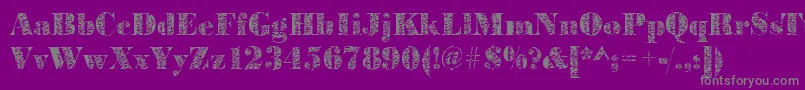 Bodoniplant2Regular Font – Gray Fonts on Purple Background
