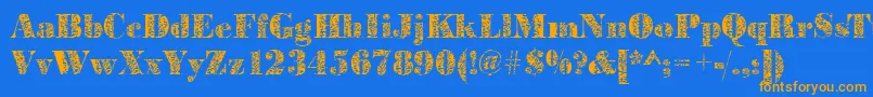 Bodoniplant2Regular Font – Orange Fonts on Blue Background