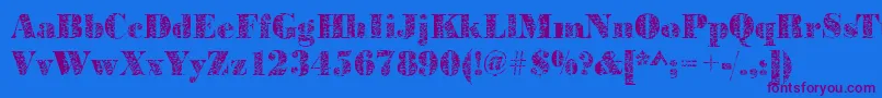 Bodoniplant2Regular Font – Purple Fonts on Blue Background
