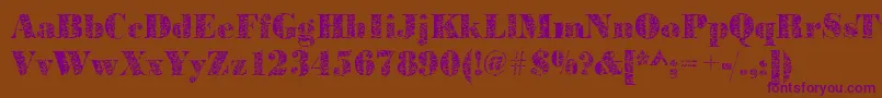 Bodoniplant2Regular Font – Purple Fonts on Brown Background