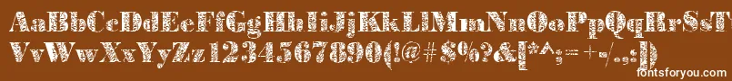 Bodoniplant2Regular Font – White Fonts on Brown Background