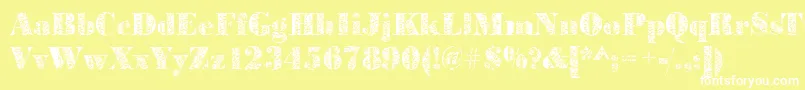 Bodoniplant2Regular Font – White Fonts on Yellow Background