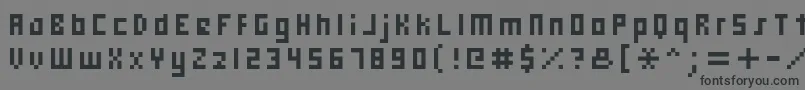 Hooge0558 Font – Black Fonts on Gray Background