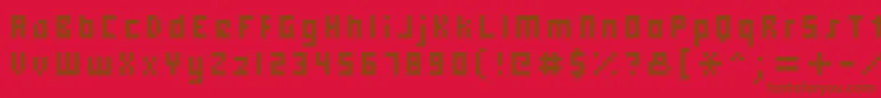 フォントHooge0558 – 赤い背景に茶色の文字