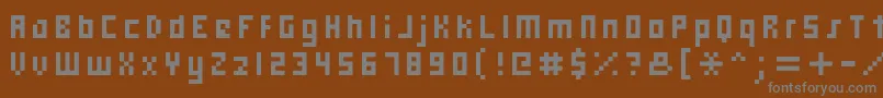 Шрифт Hooge0558 – серые шрифты на коричневом фоне