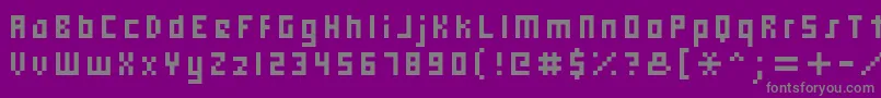 Hooge0558 Font – Gray Fonts on Purple Background