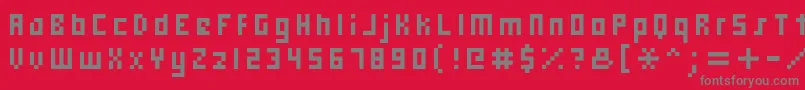 Hooge0558 Font – Gray Fonts on Red Background