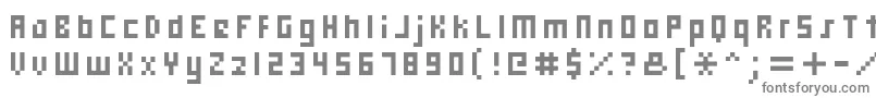 フォントHooge0558 – 白い背景に灰色の文字