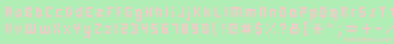 Hooge0558 Font – Pink Fonts on Green Background