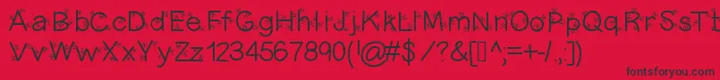 Christmasligtness Font – Black Fonts on Red Background