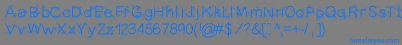 フォントChristmasligtness – 灰色の背景に青い文字