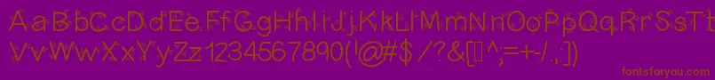 Christmasligtness Font – Brown Fonts on Purple Background