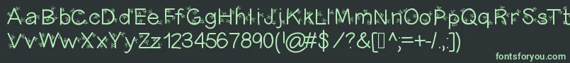 Christmasligtness Font – Green Fonts on Black Background