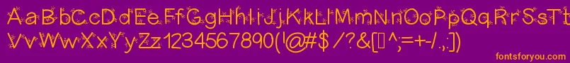 Christmasligtness Font – Orange Fonts on Purple Background