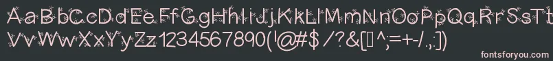 Christmasligtness Font – Pink Fonts on Black Background