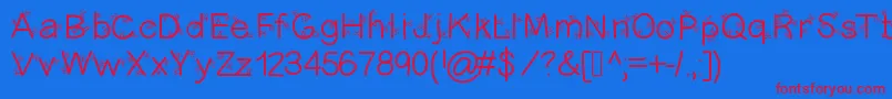 Christmasligtness Font – Red Fonts on Blue Background