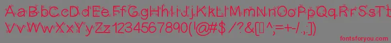 Christmasligtness Font – Red Fonts on Gray Background