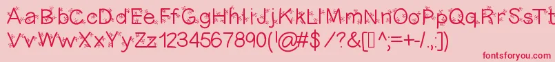 Christmasligtness Font – Red Fonts on Pink Background