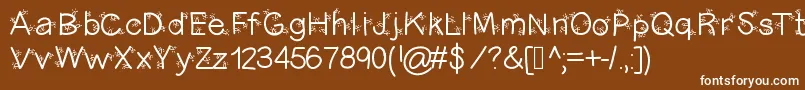 Christmasligtness Font – White Fonts on Brown Background