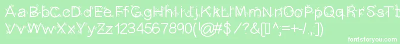 Christmasligtness Font – White Fonts on Green Background