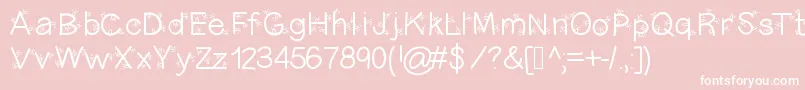 Christmasligtness Font – White Fonts on Pink Background