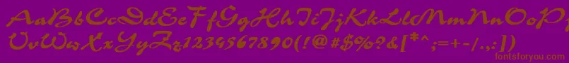 Corrida1 Font – Brown Fonts on Purple Background