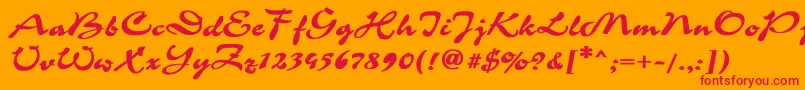 Corrida1 Font – Red Fonts on Orange Background