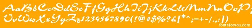 フォントCorrida1 – オレンジの背景に白い文字
