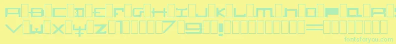 Hozenozzle Font – Green Fonts on Yellow Background
